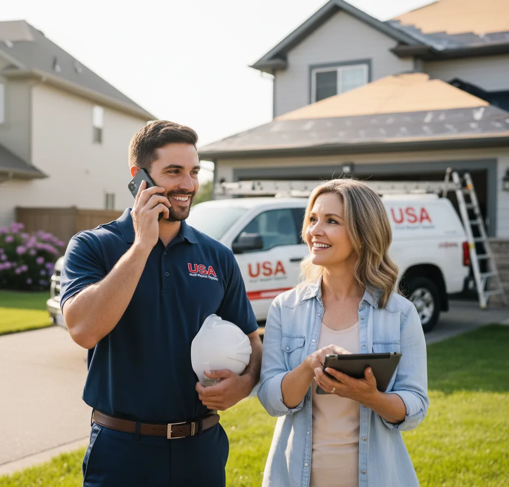 USA Roof Repair Experts customer support in Armada